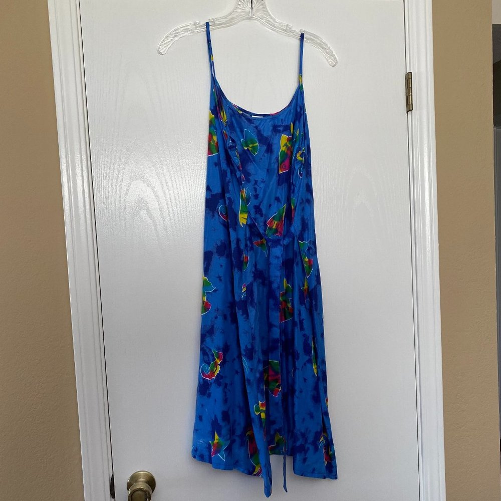 rainbow fish print hawaiian sundress